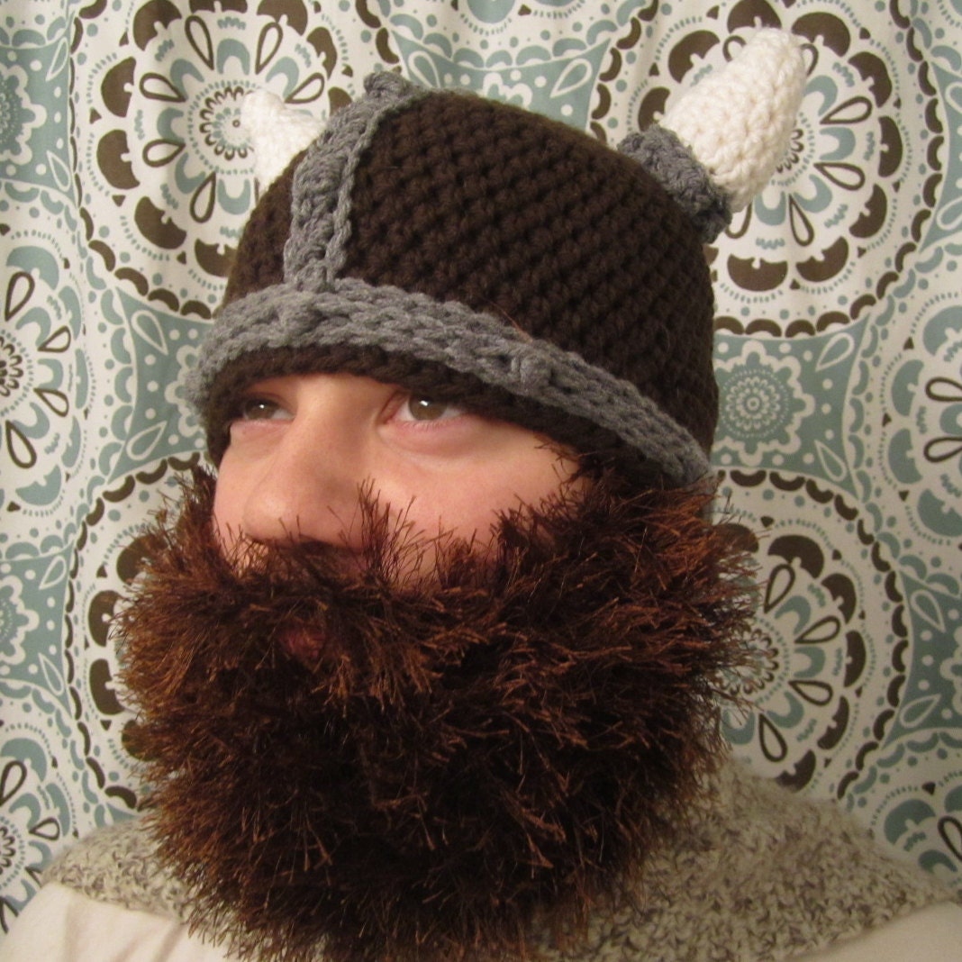 Viking Hat - Removable Realistic Beard