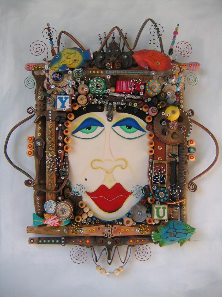 The Queen Of Everything, Original Wall Assemblage by Fig Jam Studio