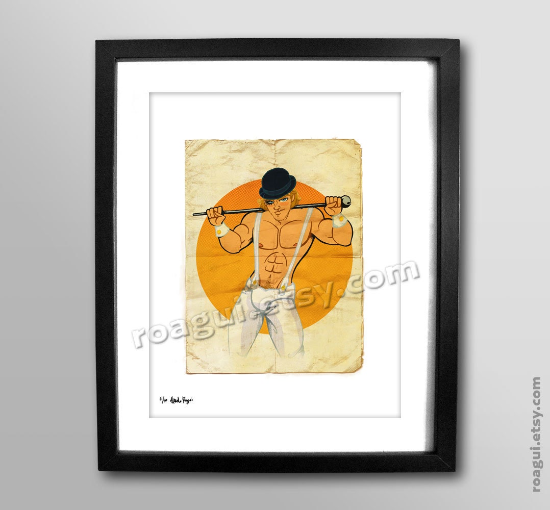 SALE - Naughty Boy (Clockwork Orange) 8x11 Print - movie character - gay art - sexy guy