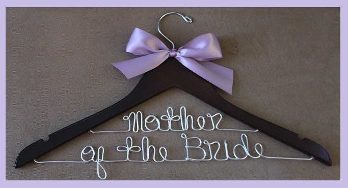 SALE Double Decker Personalized Wedding Hanger.  47 ribbon colors/Custom Bridal Hanger/Brides Hanger/Bride/Name Hanger
