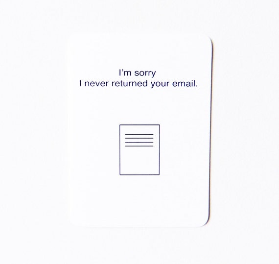 Apology Card - Sorry I never returned your email