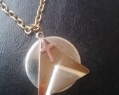 Pyramid Triangle Cross Metal Hex Necklace