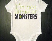 I'm Not Afraid of Monsters - Funny Monster One Piece - Baby Bodysuit - Children and Toddler Clothes