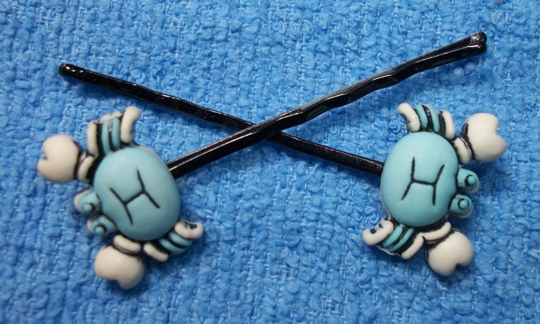 Blue Crab bobby pins