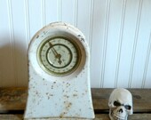 Vintage Chippy White Paint Bank Shabby Chic Rust Lover Christmas Home Decor Holiday Home Decor