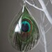 hand blown glass peacock ornament