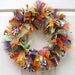 Halloween Wreath, Fall Wreath, Halloween Decoration, Fabric Wreath and Ribbon Wreath for Halloween