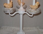 Vintage Bird Table Lamp with nests