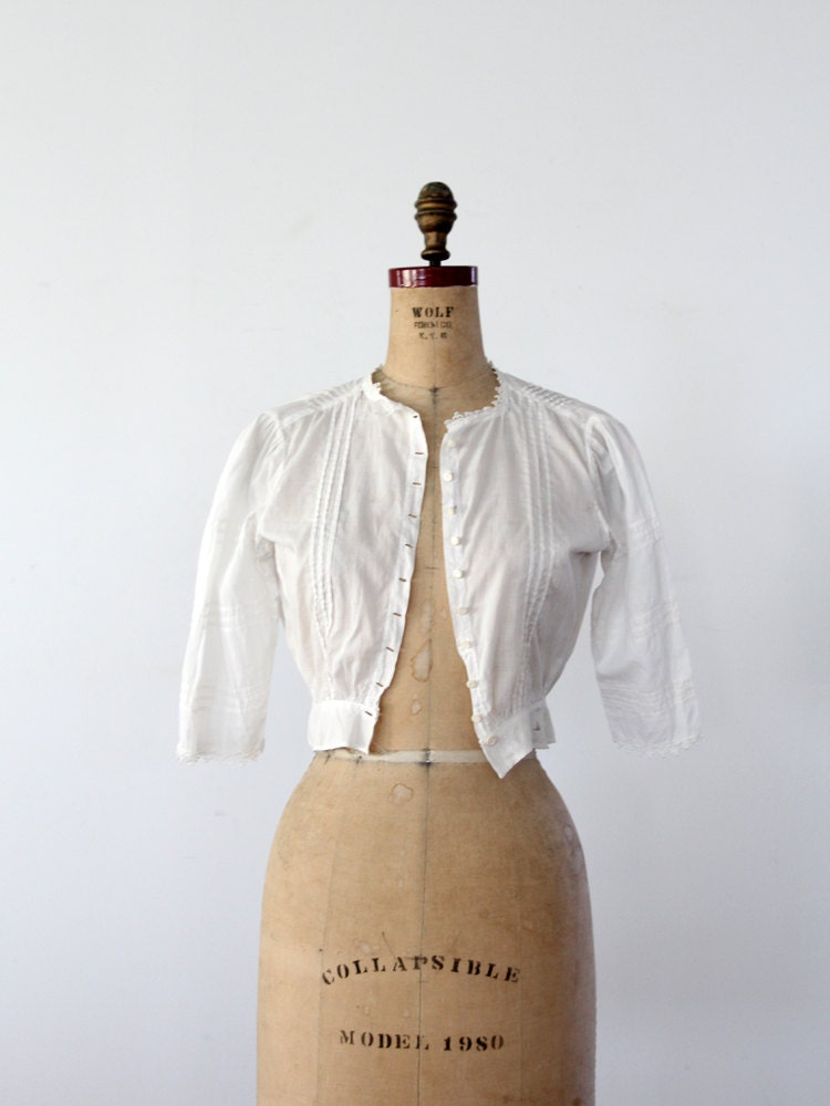 1900s Blouse / Edwardian White Top
