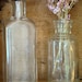 Antique Glass Pharmacy Bottles/Wedding Vases - Set of 2 Vintage, Rustic Wedding Decor