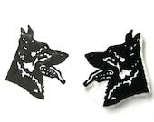 German Shepherd Hand Carved Rubber Stamp, Dog Stamp