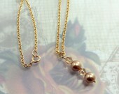 Pearl and Crystal Bridesmaid Pendant Necklace Golden Swarovski, Other Color Choices