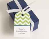 Wedding Favor Tags - Chevron Gift Tags for Wedding Favor Boxes - Bridal Shower Favors - DIY Weddings - Personalized Favor Tags, Gift Wrap