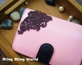 Cotton Nut brown Lace Applique - 4 PCS Nut brown Flower Lace Applique Trim