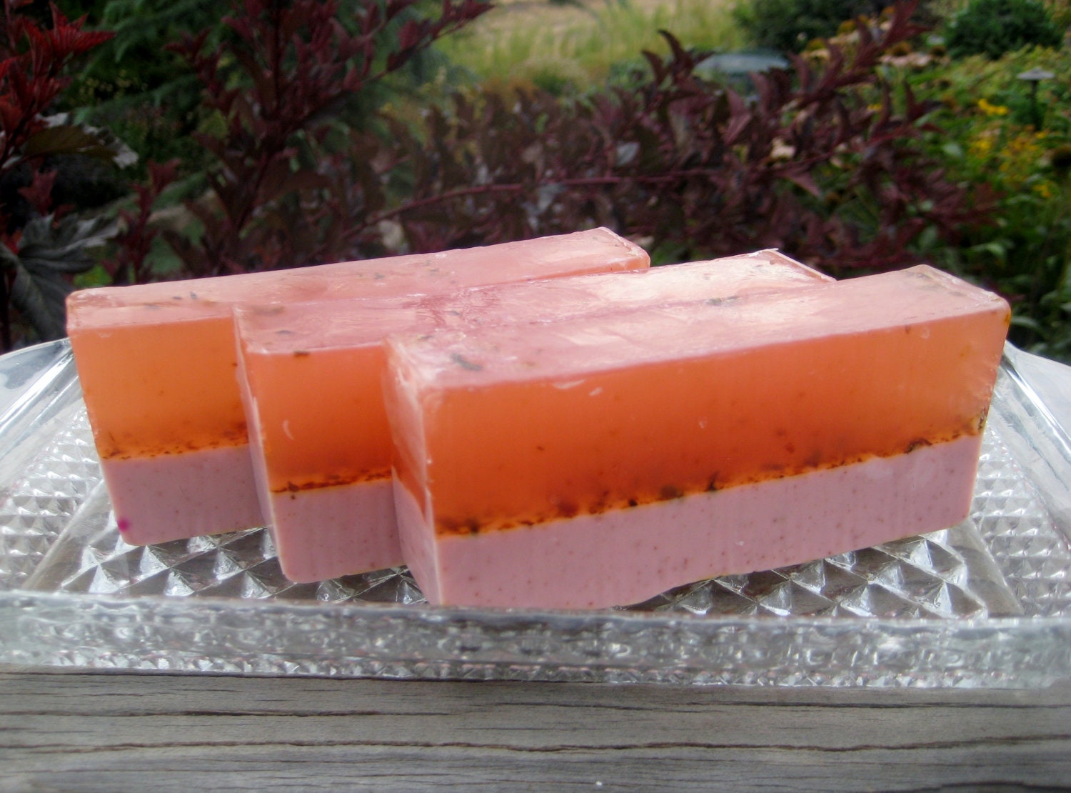 Three  Bar Artisan Handmade Vegan Mulberry Soap Olive Oil Coconut Oil All Natural Organic Soap