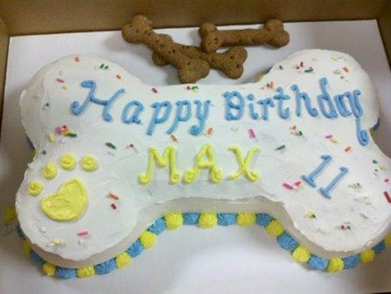  Birthday Cake on Dog Bone Birthday Cake