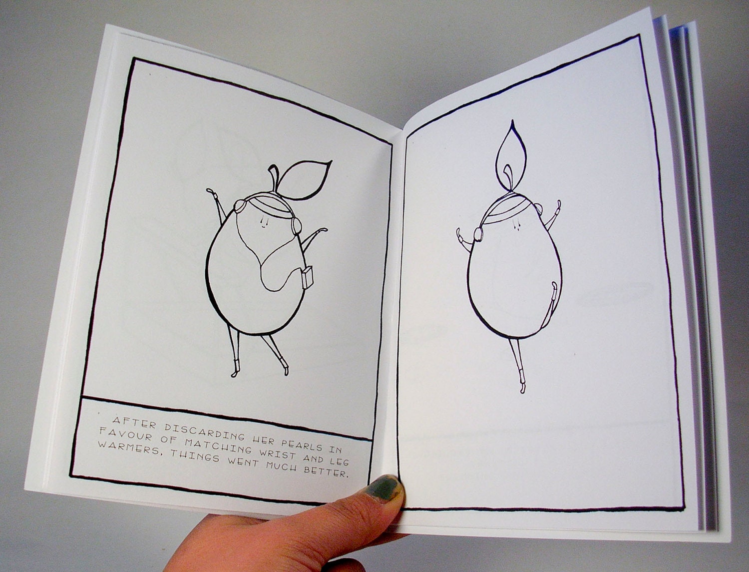 Pear vs. The Triathlon - comic zine / chapbook / storybook about pears