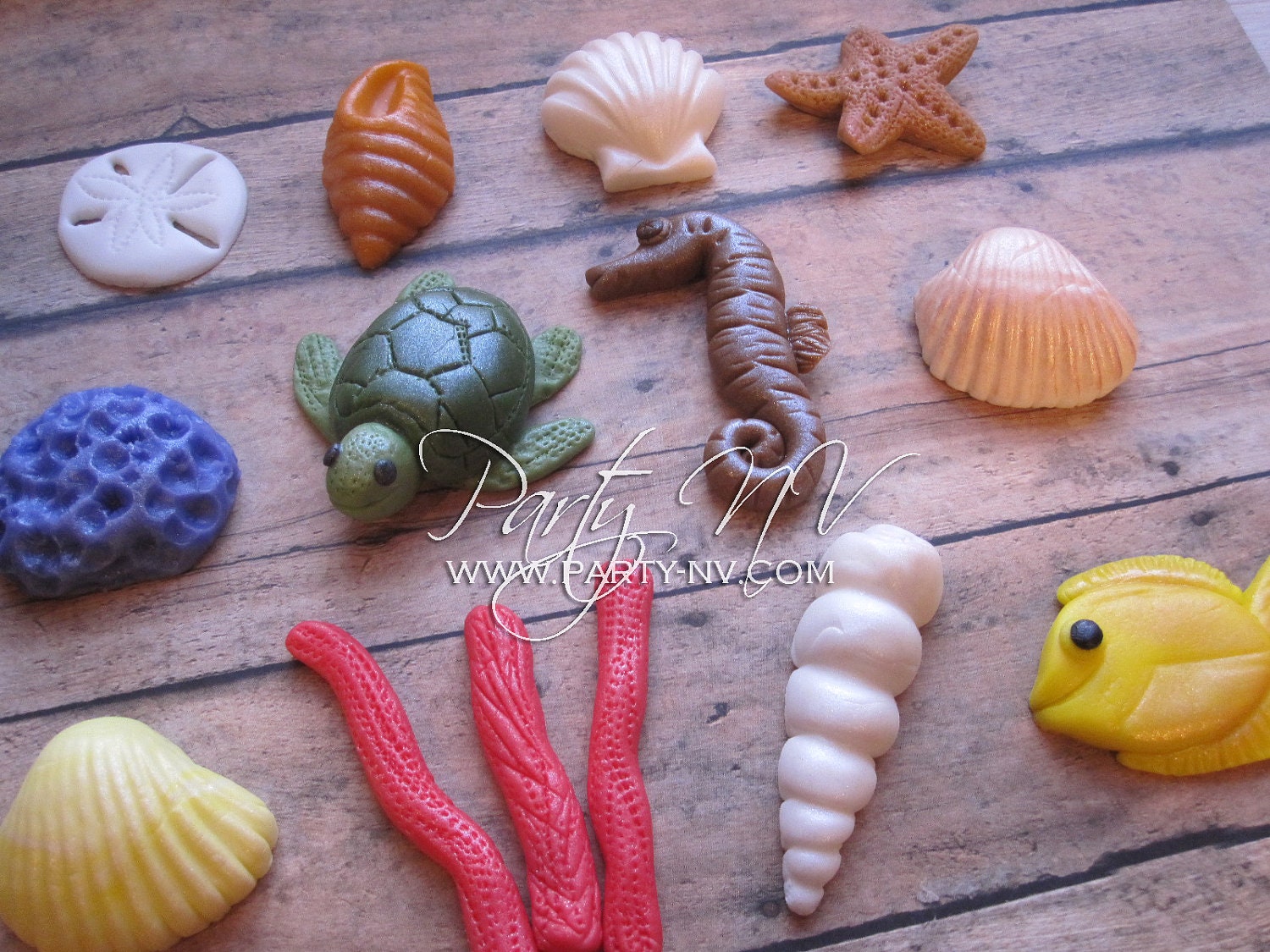 EDIBLE (Fondant Cupcake Toppers) - Under the Sea Collection Il_570xn