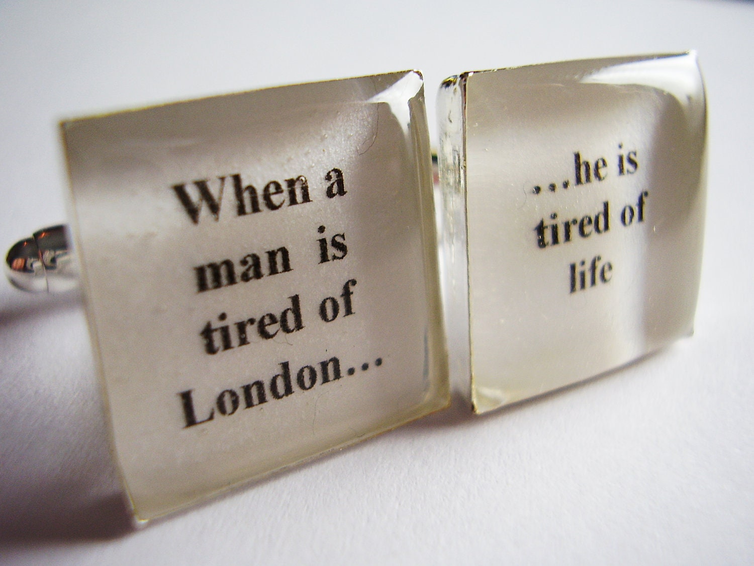 Items similar to Silver Cufflinks, London Quote Cufflinks, Cufflinks for Men, Husband, Boyfriend