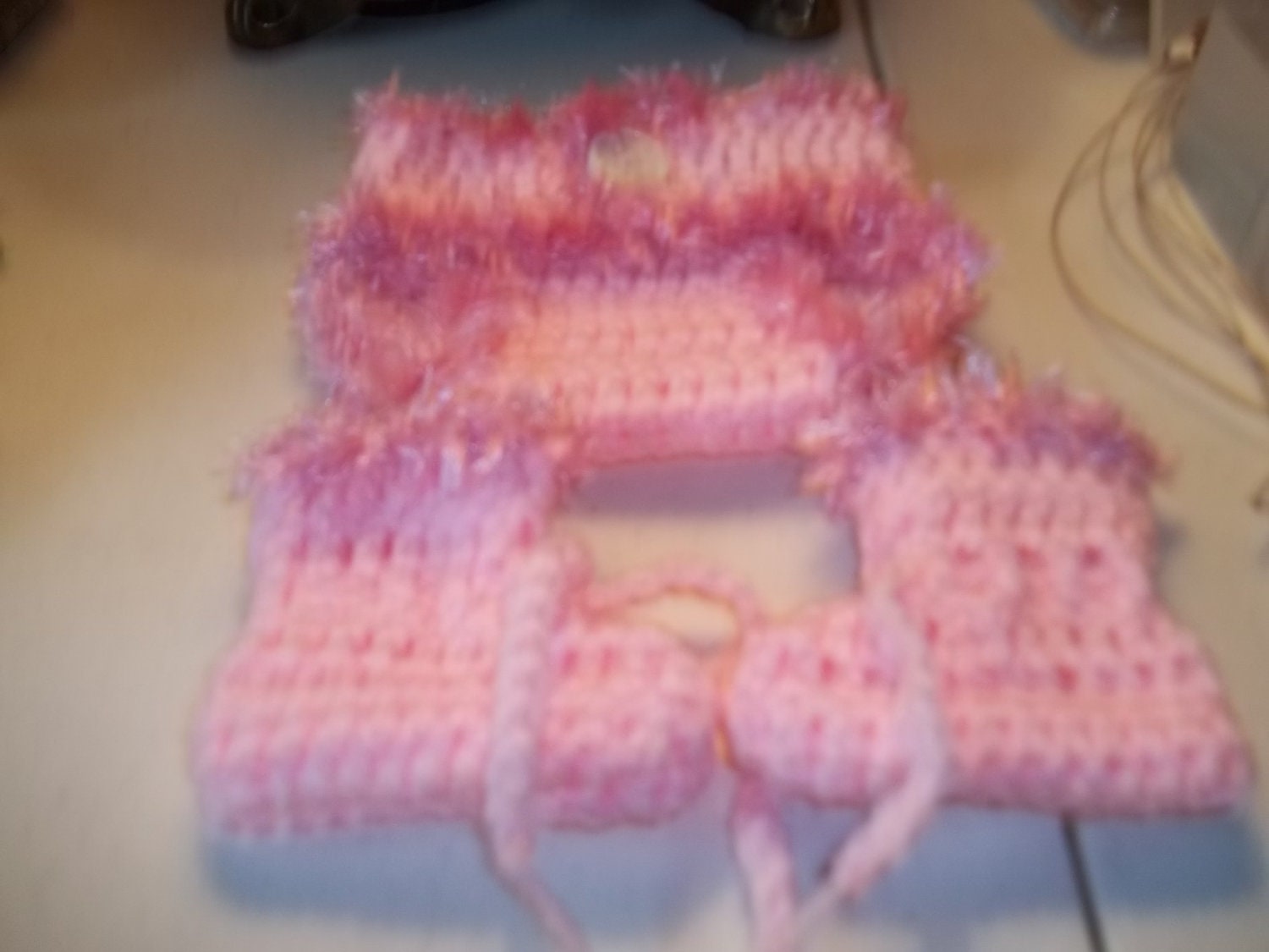 Newborn diaper cover and booties, pink diaper cover and booties, photo prop, baby girl diaper cover and booties