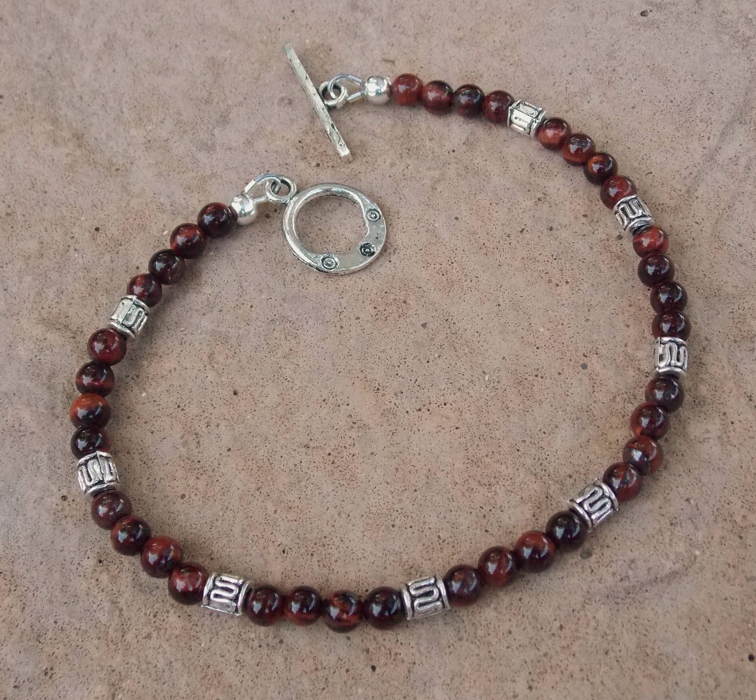 His Tiger Eye Semi Precious Stone Bracelet Free shipping