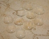 Round glass tiles 3/4"  for pendant and crafts- set of 10