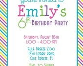 Reptile Birthday Party 5x7 Invitation- Girl DIY Printable Il_170x135