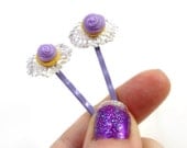 Purple Cupcake Bobby Pins - Glamour365