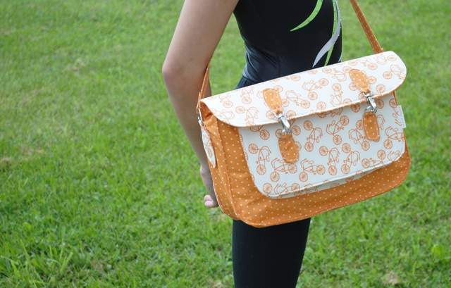 satchel. old school. orange cruisers