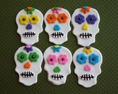 Sugar Skull Fondant Cupcake Toppers