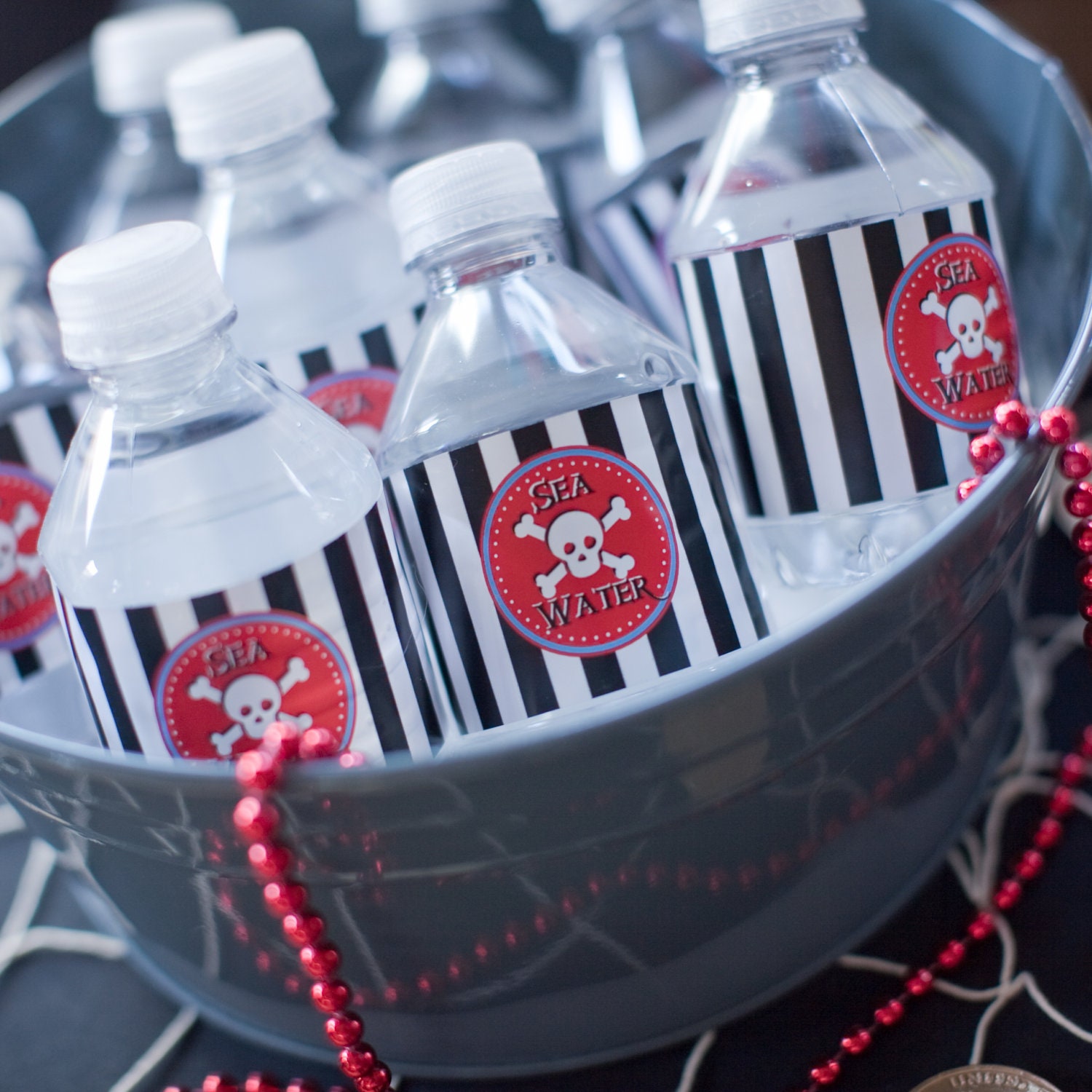 Printable Water Bottle Labels- Pirate Collection