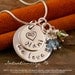 Personalized Custom Jewelry - We love you 'nana' Deluxe - Sterling Silver Hand Stamped necklace - Grandma Necklace