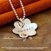 Personalized Necklace - Hand Stamped Jewelry - Sterling Silver Flower Girl Necklace - Flower Name Tag -