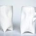 Porcelain cups set of white , ceramic cups handbuilt for coffee or tea by Endesign