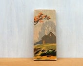 Paint by Number Art Block 'Fall Barn Silhouette' - autumn, rural landscape, vintage art