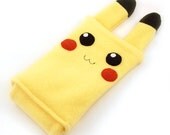 Pikachu Pokemon Nintendo DS case pouch fleece camera carrying case 3DS / DSi / DS Lite / PSP holder