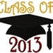 Instant Download School Grad Class of 2013 Custom Embroidery Digitized Embroidery Machine Embroidery Digital Design File