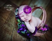 Prop Blanket-Custom, Super Bulky Handspun Yarn, Ultra Vibrant, Gorgeous-Newborn Photography-Mini