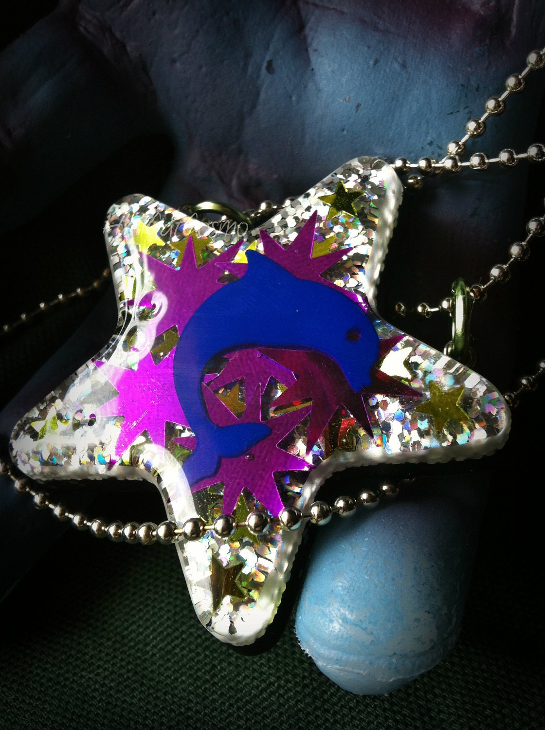 Dolphin star pendant necklace... ITS A TRAP