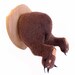 A Grizzly Bear's Behind - Backwards Faux Taxidermy, Plush Fiber Sculpture, Made To Order