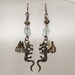 Bronze Dragon Earrings with Vintage Swarovski Crystals