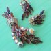Vintage Rootbeer Rhinestone Demi Parure Brooch Earrings Aurora Borealis Rhinestones 1950s