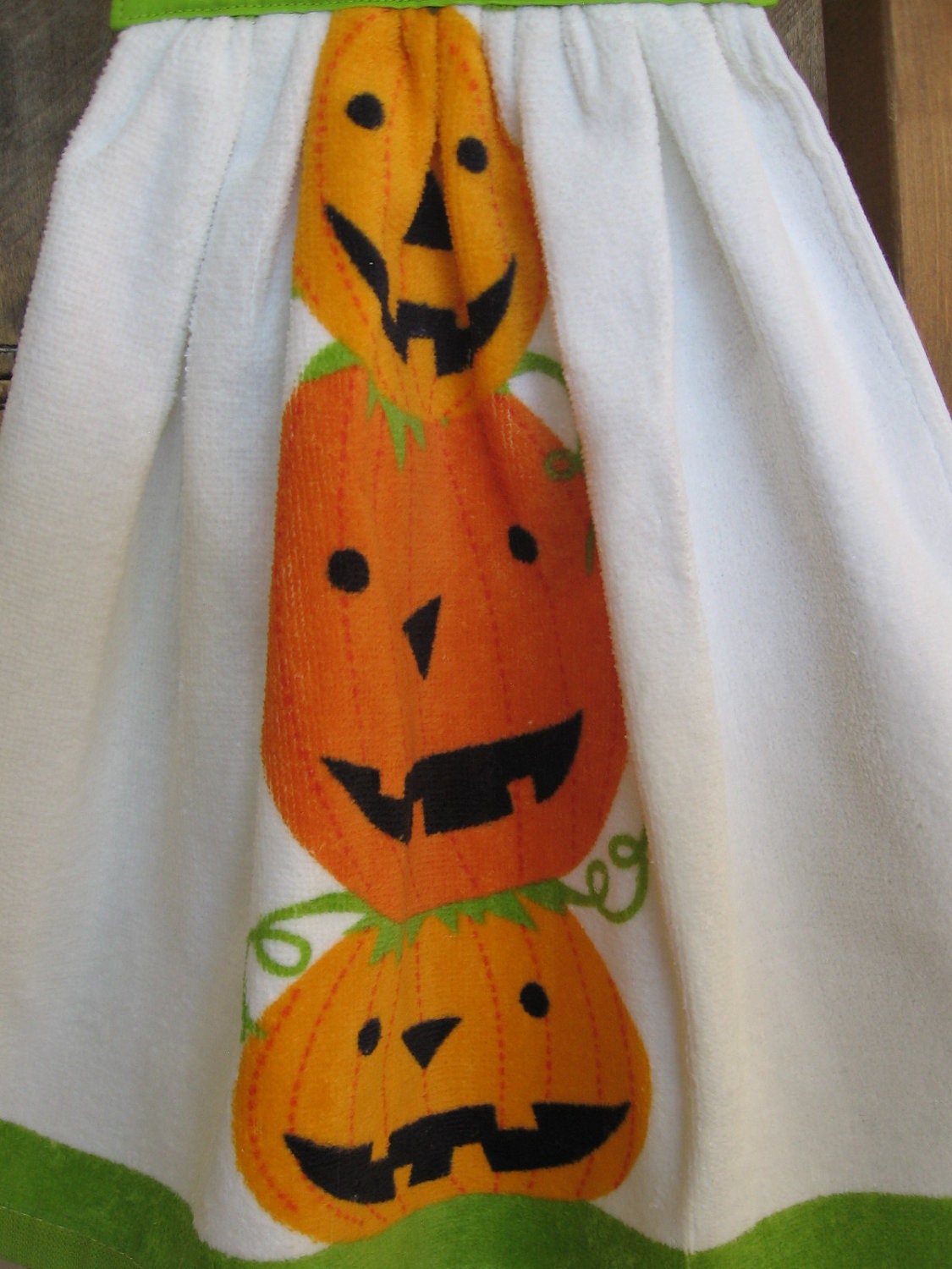 Halloween Pumpkin Kitchen Towel U-Pick Top Color Hanging Kitchen Tea Towel with Halloween Pumpkins
