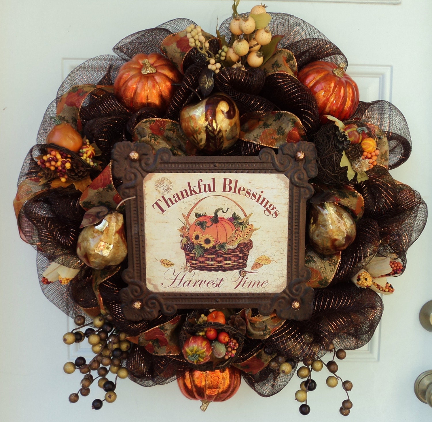 Thanksgiving Fall Harvest Wreath