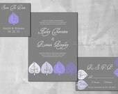 PRINTABLE PAAN LEAVES Save The Date Custom Colors-Text, Invitation Suite Diy Pdf Template Wedding Engagement Party Anniversary Fall Modern
