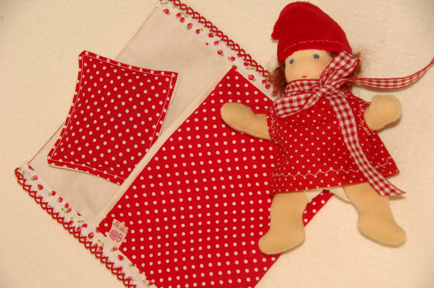 Waldorf Inspired Tiny Baby with Sleeping Bag,  6in