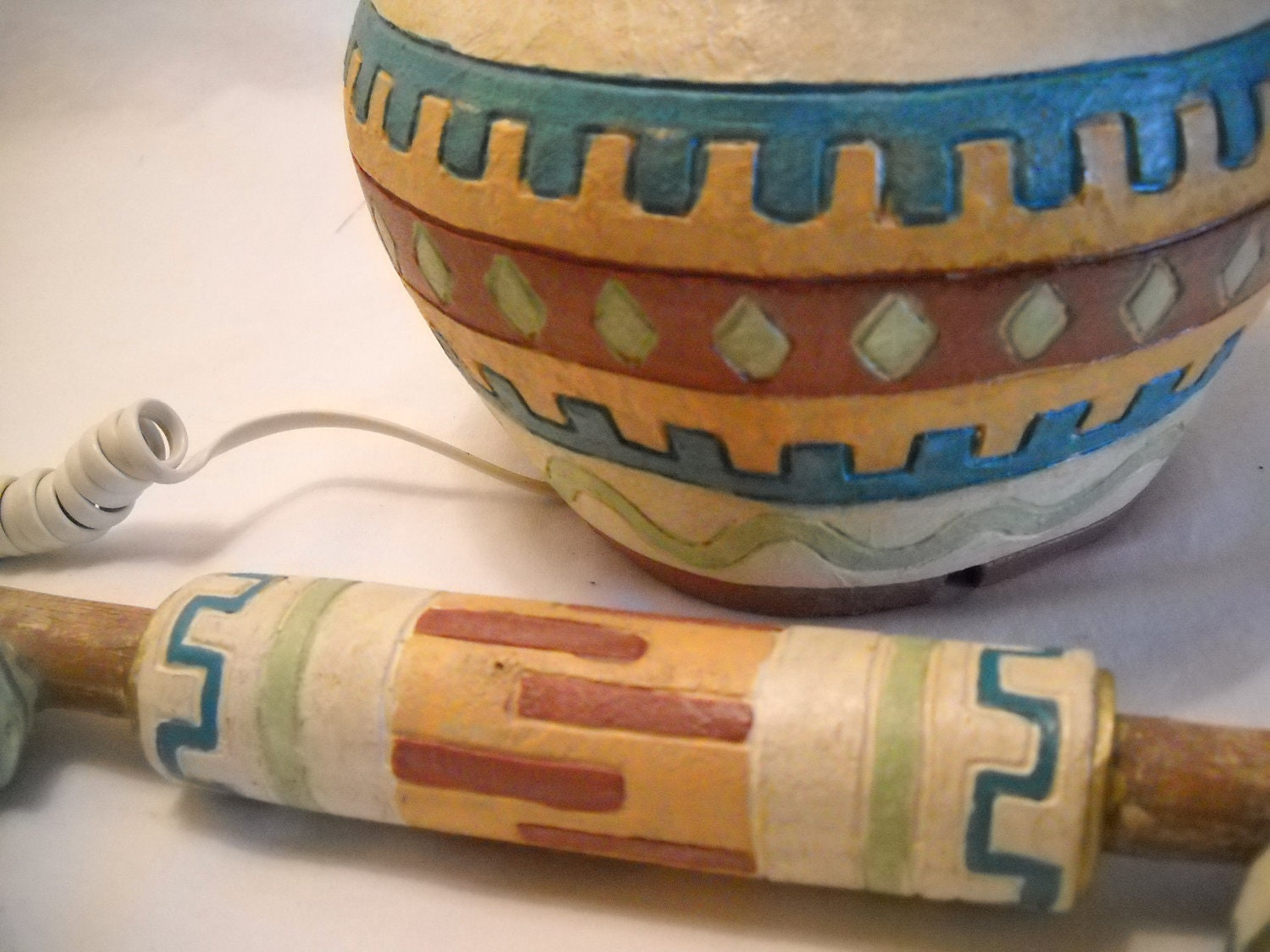 Vintage Southwestern Push Button Phone