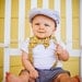 Vintage Yellow and Grey Bowtie and Suspender Set, Bowtie and Suspender set for newborn, toddler and boys