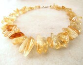 Citrine Necklace Gemstone Gold Topaz November Birthstone BellinaCreations Bellina Creation