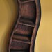 FREE SHIPPING,Handmade 6ft Curved Bookshelf Oak Stained/Blk